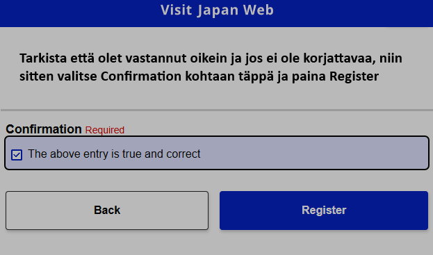 Matkan tarkastus ja hyväksyntä
